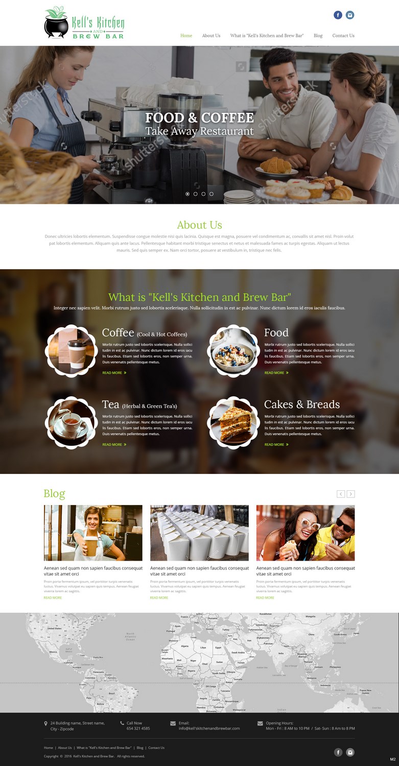 Web Design by pb for Kell's Kitchen and Brew Bar | Design #12245163