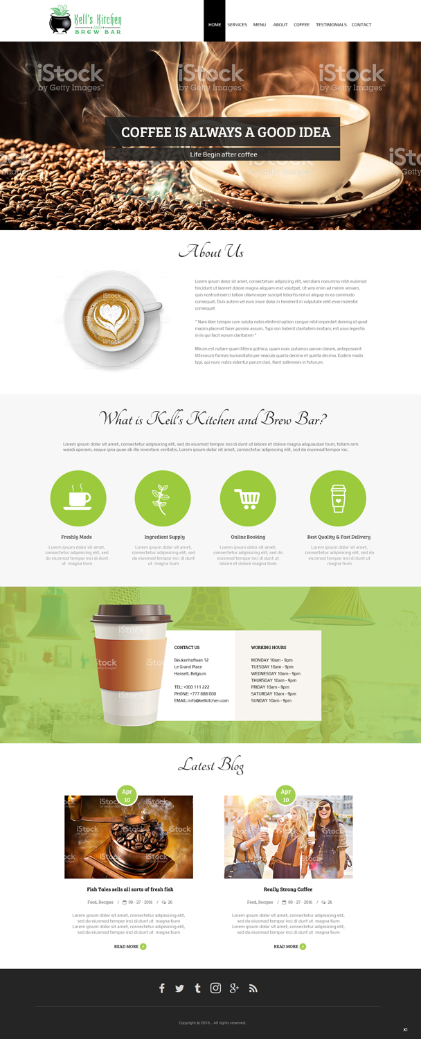 Web Design by pb for Kell's Kitchen and Brew Bar | Design #12260863