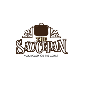 The Saucepan (caption below to read....Your cabin on the coast.) | Logo Design by cracuz09