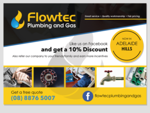 Flyer Design by LeonFX for Flowtec Plumbing and Gas | Design: #12212290