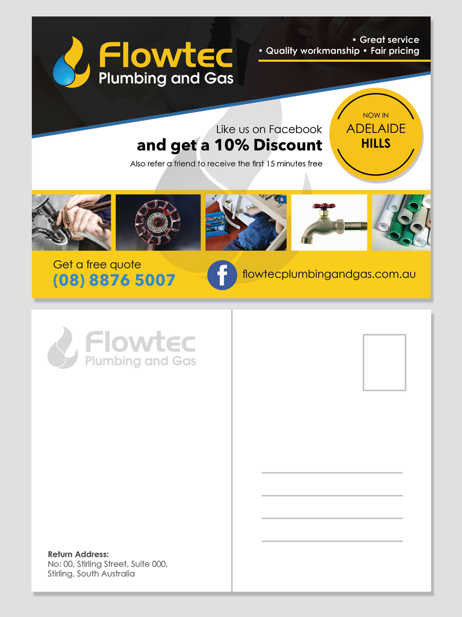 Flyer Design by LeonFX for Flowtec Plumbing and Gas | Design #12270505