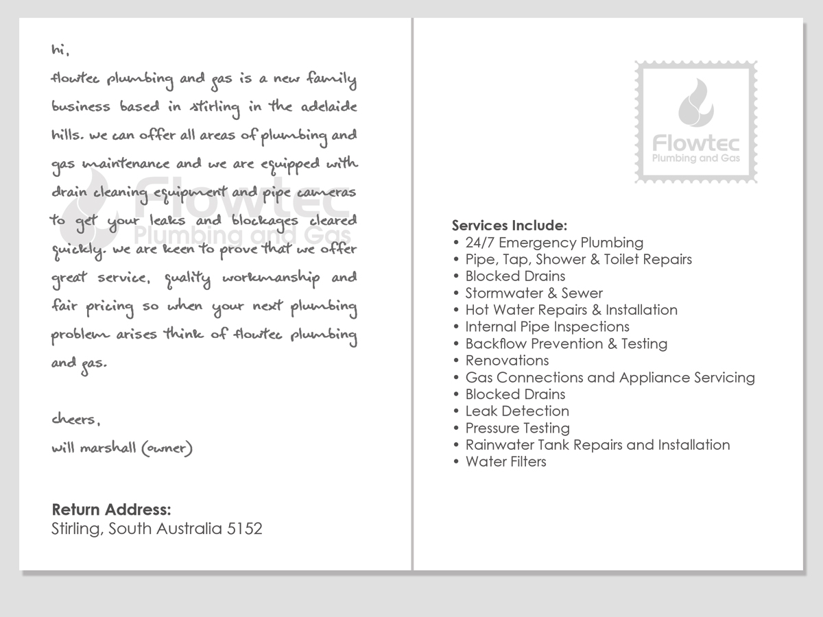 Diseño de Flyer por LeonFX para Flowtec Plumbing and Gas | Diseño #12301992