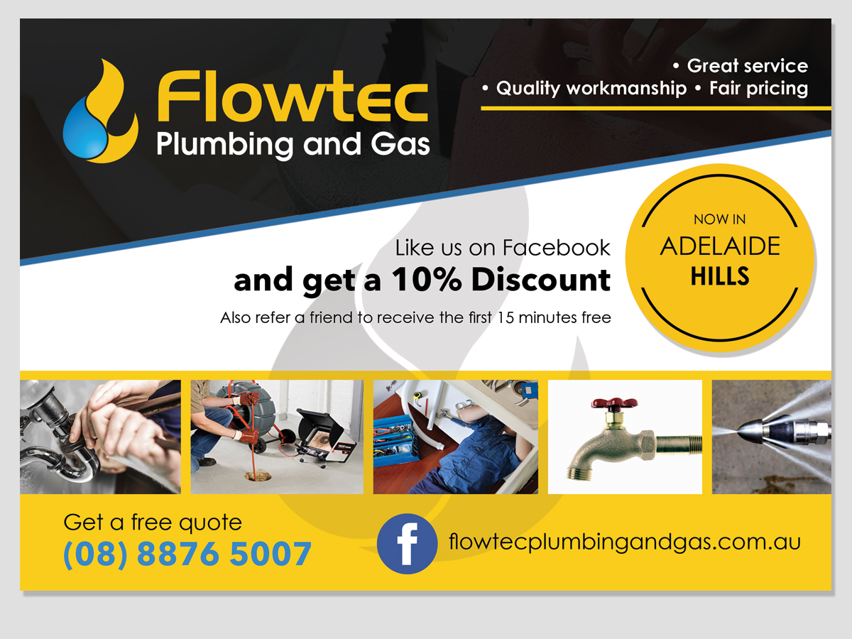 Flyer Design by LeonFX for Flowtec Plumbing and Gas | Design #12302021