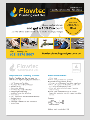 Flyer Design by LeonFX for Flowtec Plumbing and Gas | Design: #12331093