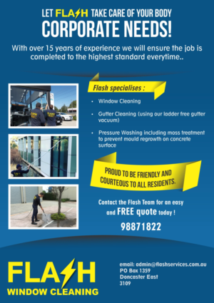 Flyer Design by Jyotsna for Flash Window Cleaning | Design: #12232220