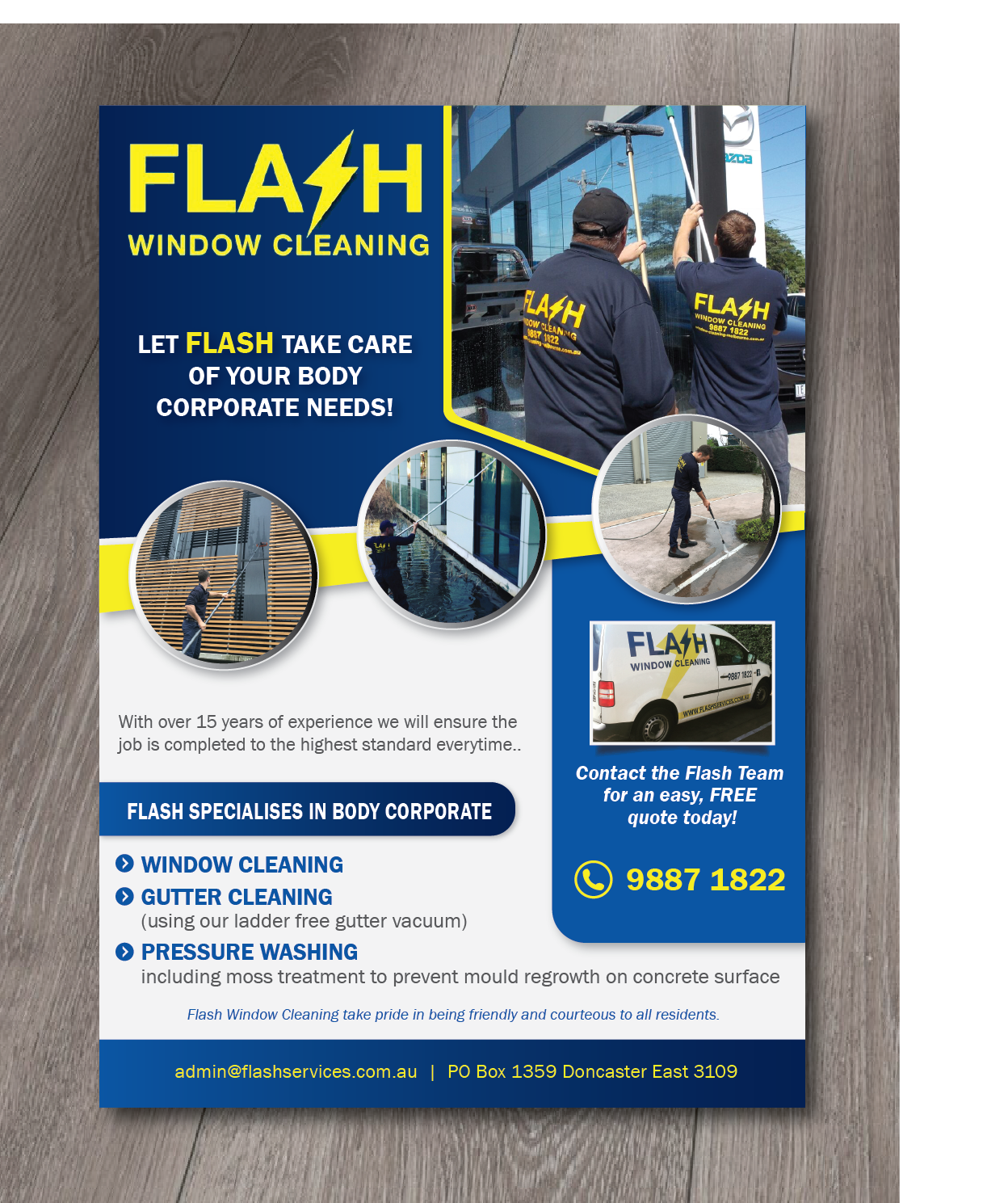 Flyer Design by alex989 for Flash Window Cleaning | Design #12219900