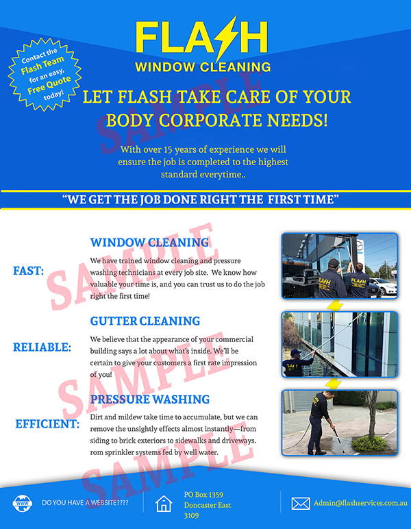 Flyer-Design von Midnight Designers für Flash Window Cleaning | Design #12216436