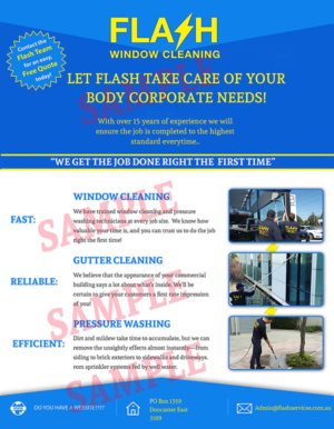 Flyer-Design von Midnight Designers für Flash Window Cleaning | Design #12216436