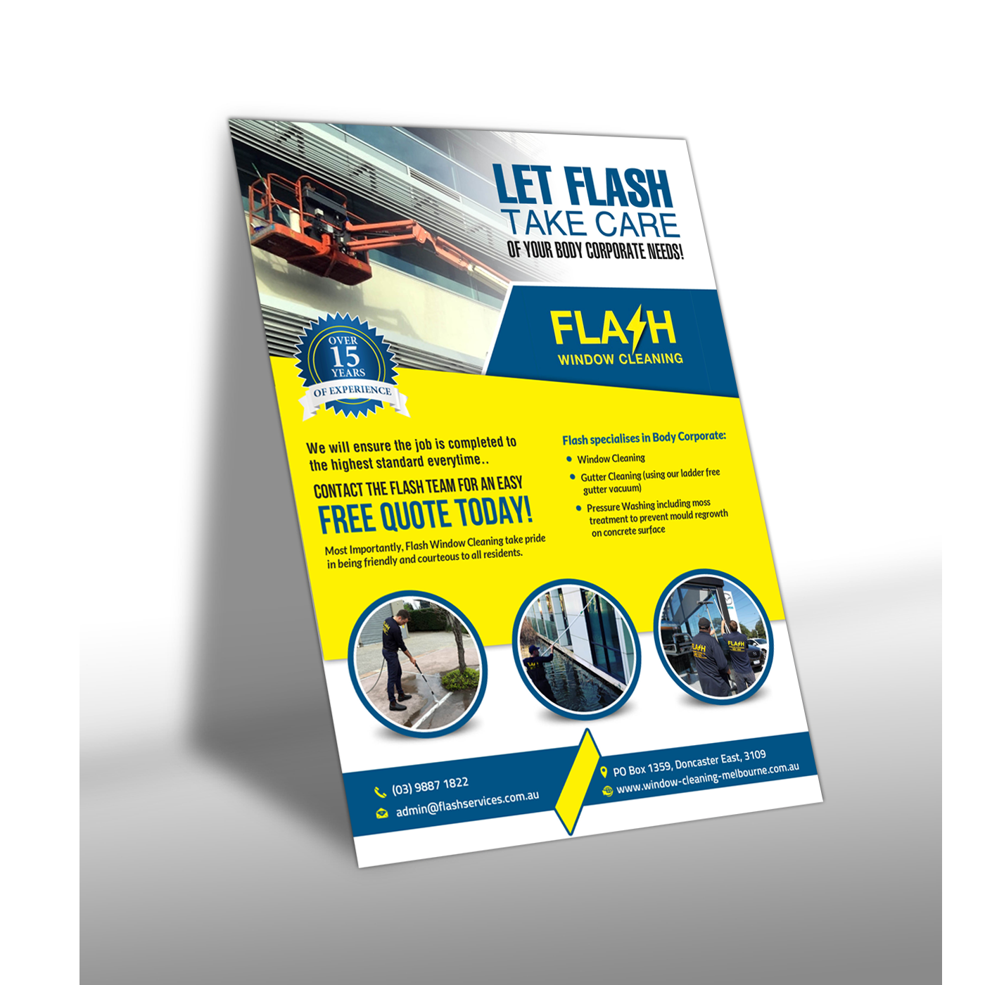 Design de Flyer par creative.bugs pour Flash Window Cleaning | Design #12221188