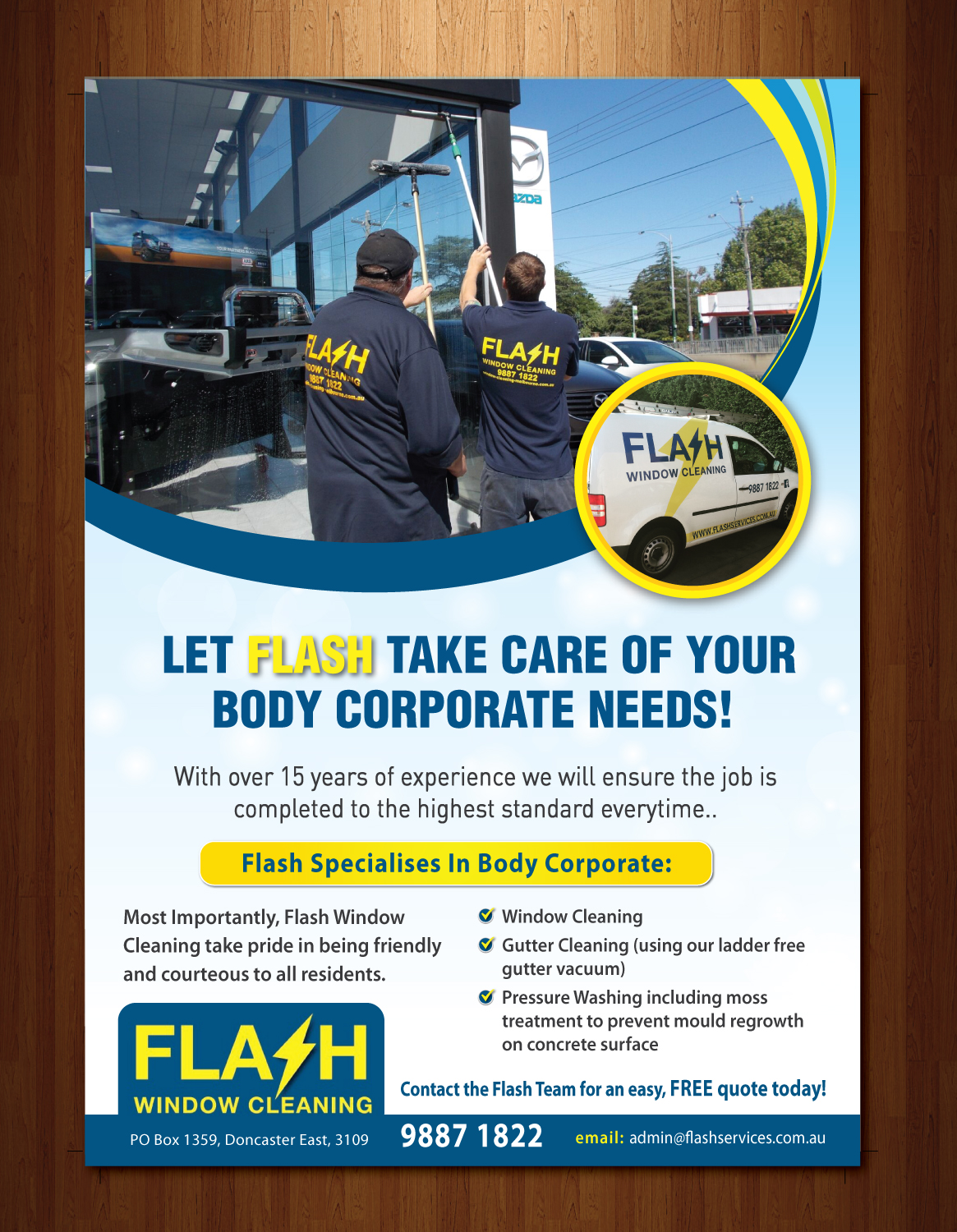 Design de Flyer par meet007 pour Flash Window Cleaning | Design #12251394