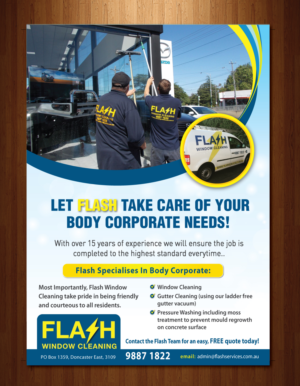 Flyer Design by meet007 for Flash Window Cleaning | Design: #12251394