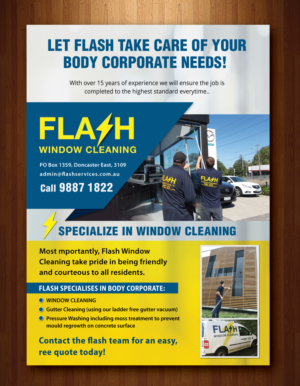 Flyer Design by meet007 for Flash Window Cleaning | Design: #12252562