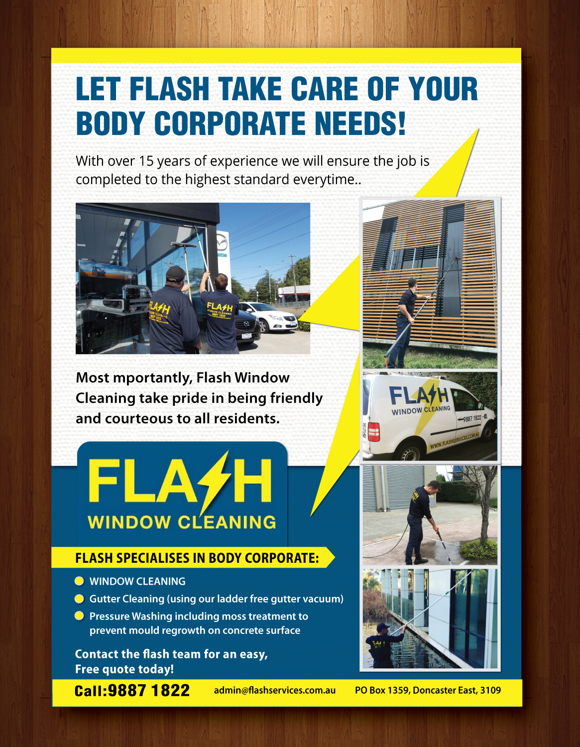 Flyer Design by meet007 for Flash Window Cleaning | Design #12252765