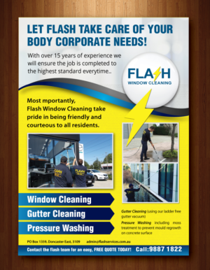Flyer Design by meet007 for Flash Window Cleaning | Design: #12256766
