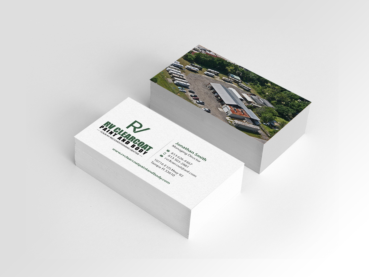 Logo Design by Creations Box 2015 for RV Clearcoat Paint and Body | Design #12234713