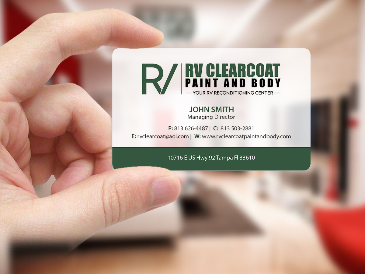 Diseño de Logo por Creations Box 2015 para RV Clearcoat Paint and Body | Diseño #12234719