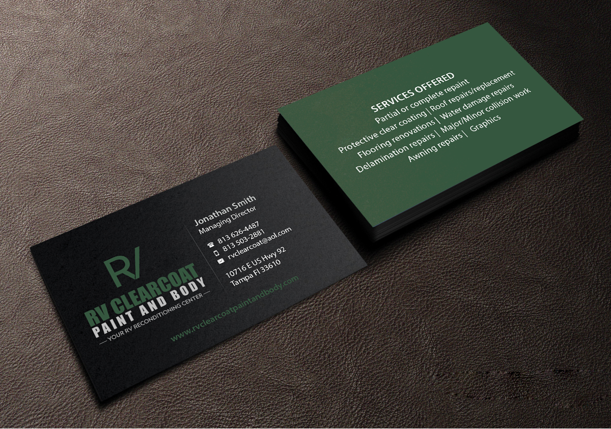 Diseño de Logo por Creations Box 2015 para RV Clearcoat Paint and Body | Diseño #12234724