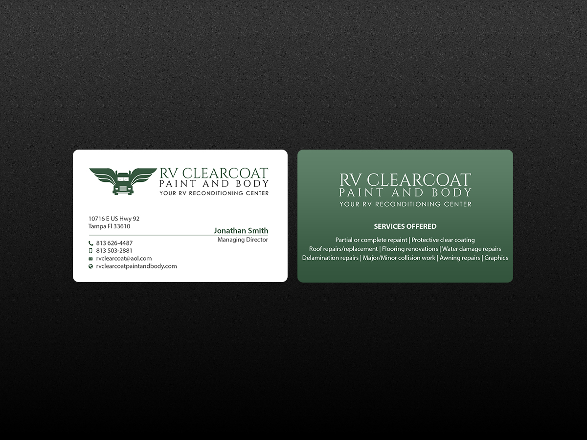 Logo Design by Creations Box 2015 for RV Clearcoat Paint and Body | Design #12234725