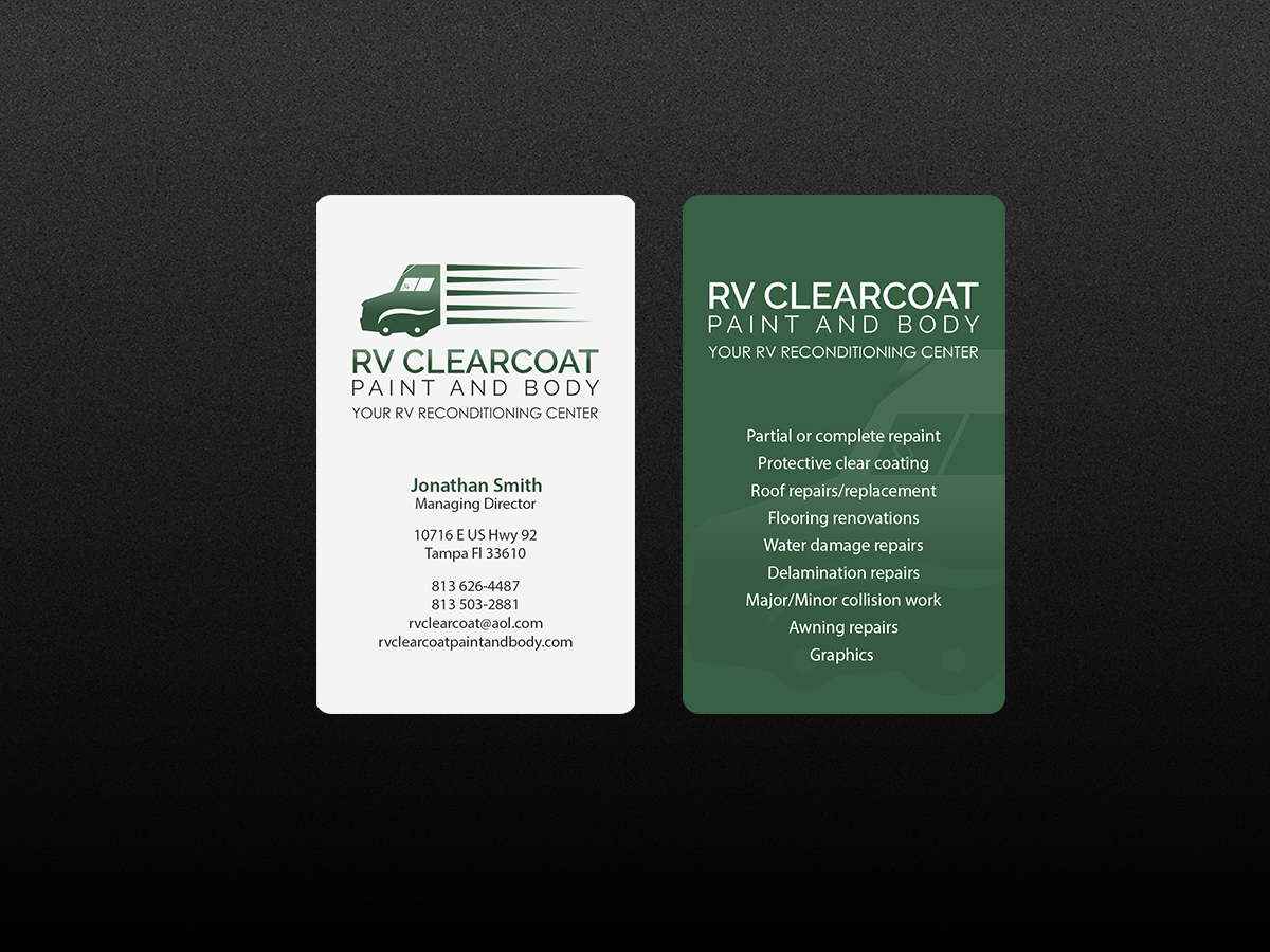 Diseño de Logo por Creations Box 2015 para RV Clearcoat Paint and Body | Diseño #12234731