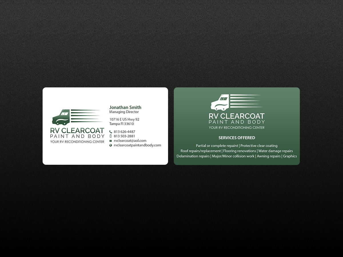 Logo Design by Creations Box 2015 for RV Clearcoat Paint and Body | Design #12234734