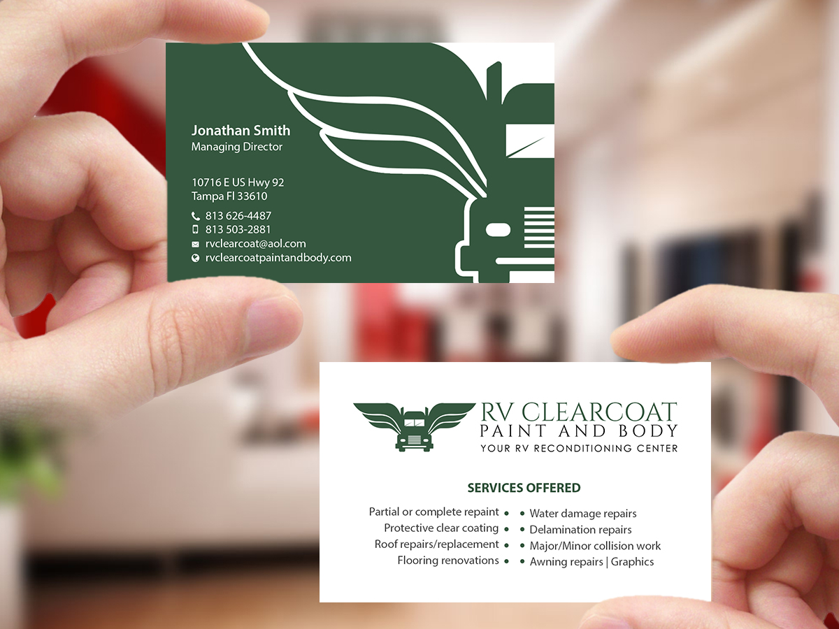 Logo Design by Creations Box 2015 for RV Clearcoat Paint and Body | Design #12234735