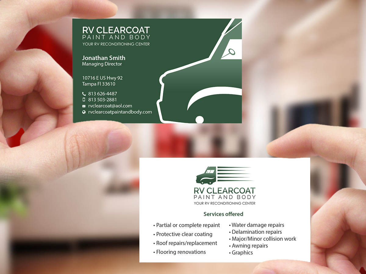Diseño de Logo por Creations Box 2015 para RV Clearcoat Paint and Body | Diseño #12234736