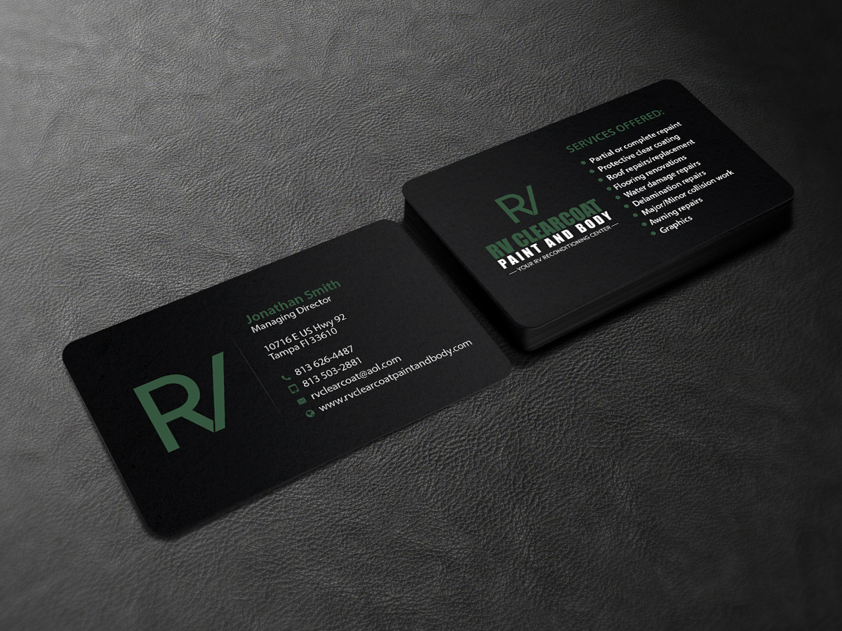 Logo Design by Creations Box 2015 for RV Clearcoat Paint and Body | Design #12234737