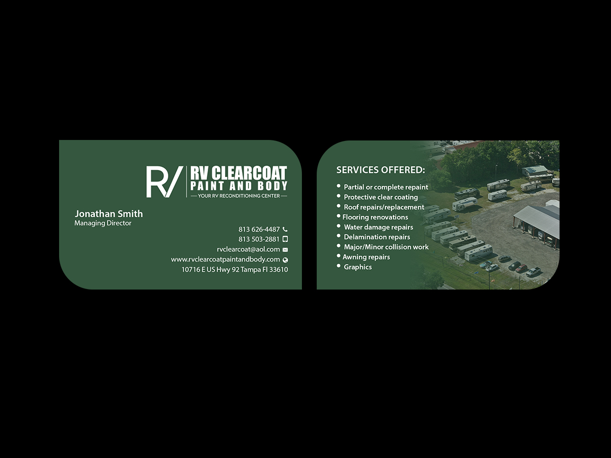 Logo Design by Creations Box 2015 for RV Clearcoat Paint and Body | Design #12234741
