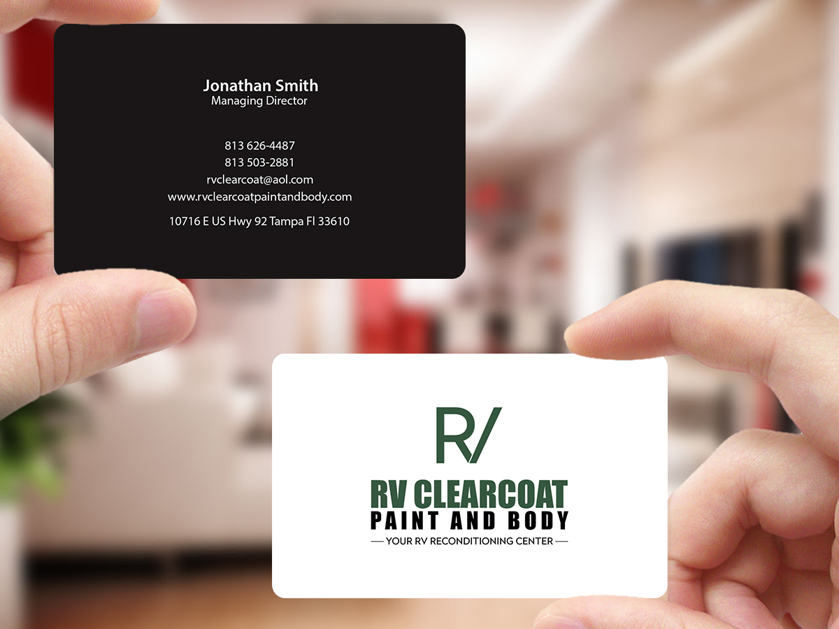 Logo Design by Creations Box 2015 for RV Clearcoat Paint and Body | Design #12234744