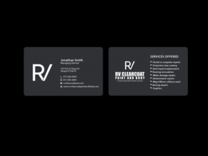 Logo Design by Creations Box 2015 for RV Clearcoat Paint and Body | Design: #12234748