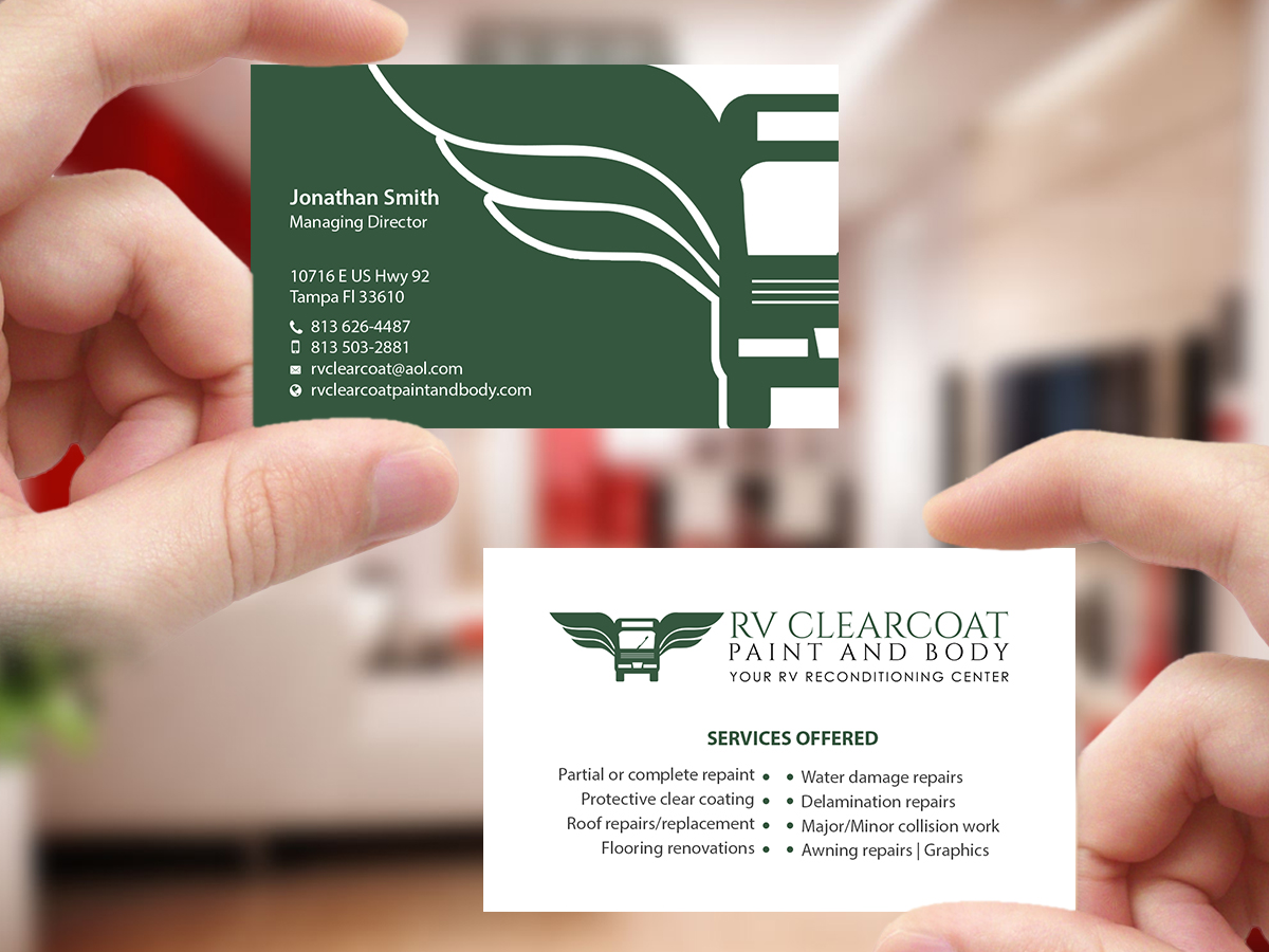 Logo Design by Creations Box 2015 for RV Clearcoat Paint and Body | Design #12245380