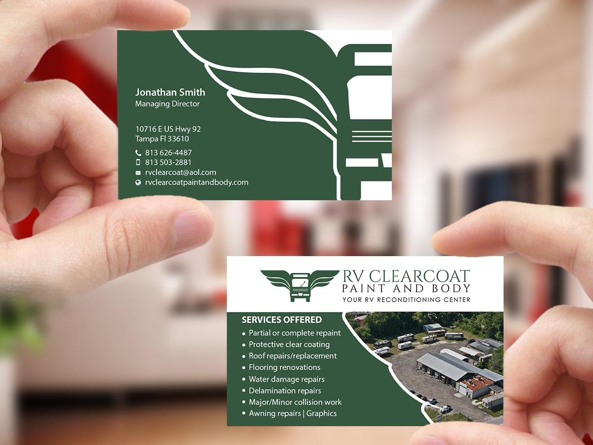 Logo Design by Creations Box 2015 for RV Clearcoat Paint and Body | Design #12245381