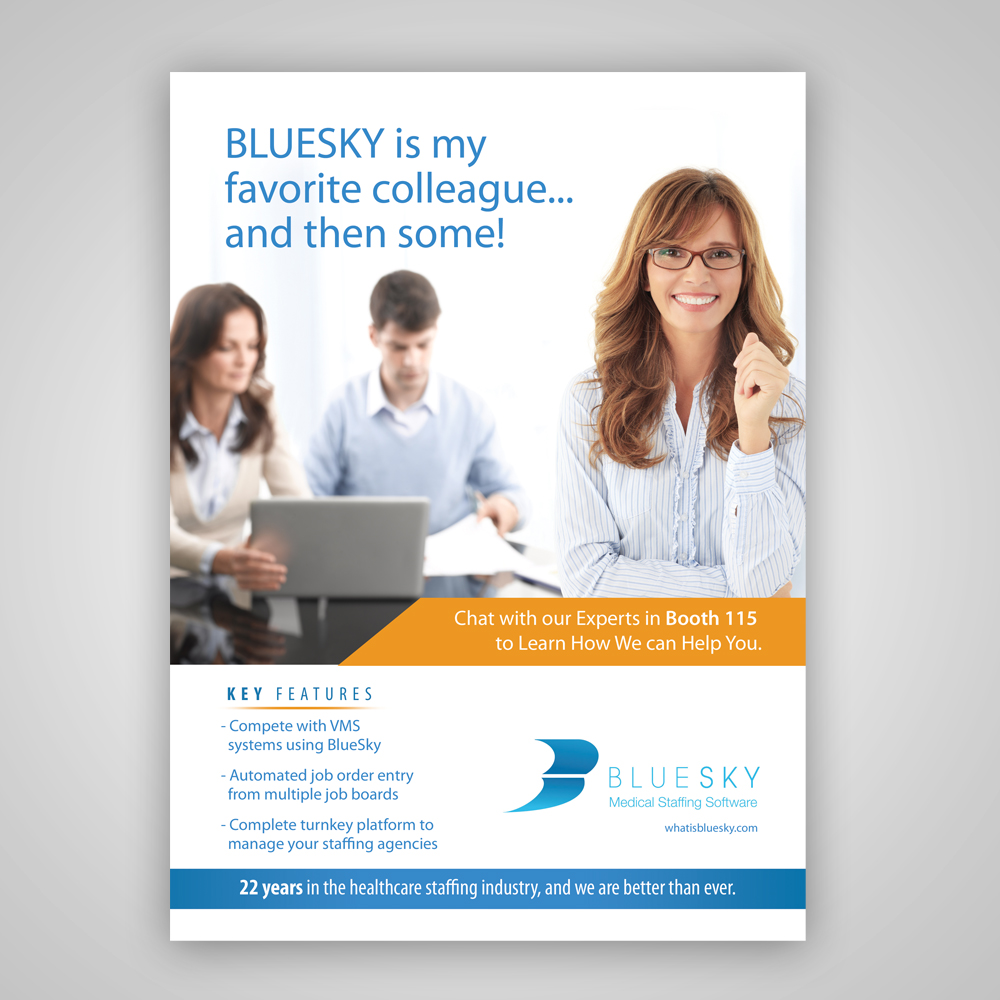 Werbe-Design von earldesigns für BlueSky Medical Staffing Software | Design #12224443