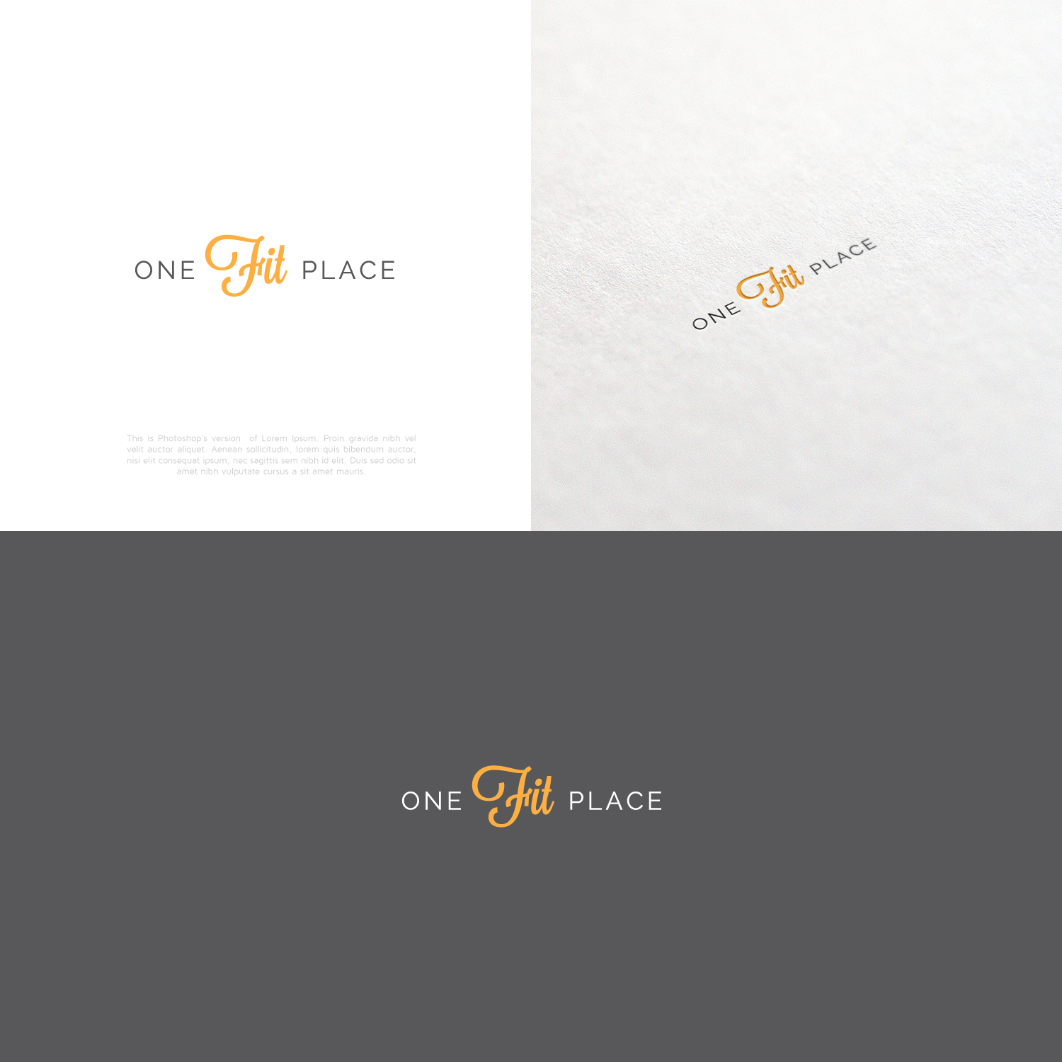 Logo Design by lorixart for One Fit Place | Design #12529728