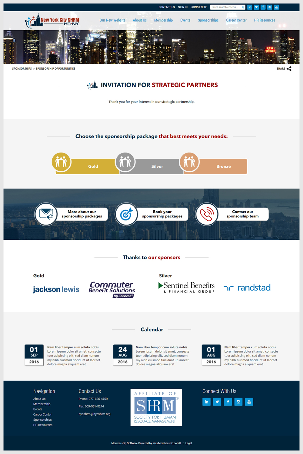 Web Design by -Marc- for NYC SHRM | Design #12375143