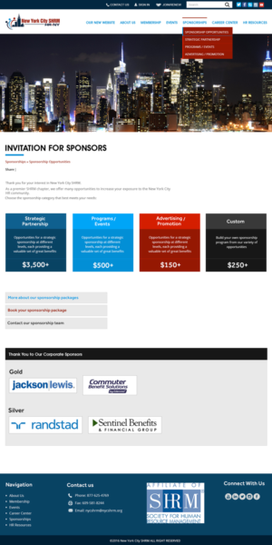 Web Design by Xclusive Designers for NYC SHRM | Design: #12305151