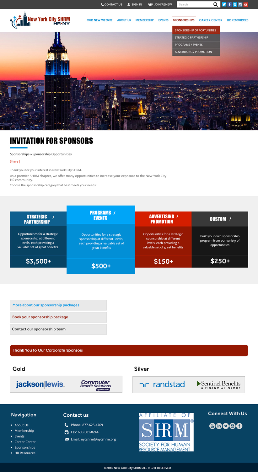Web Design by Xclusive Designers for NYC SHRM | Design #12315485
