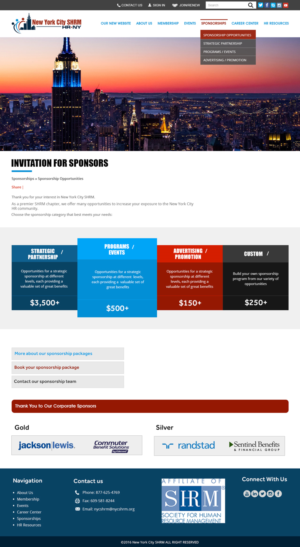 Web Design by Xclusive Designers for NYC SHRM | Design: #12315485