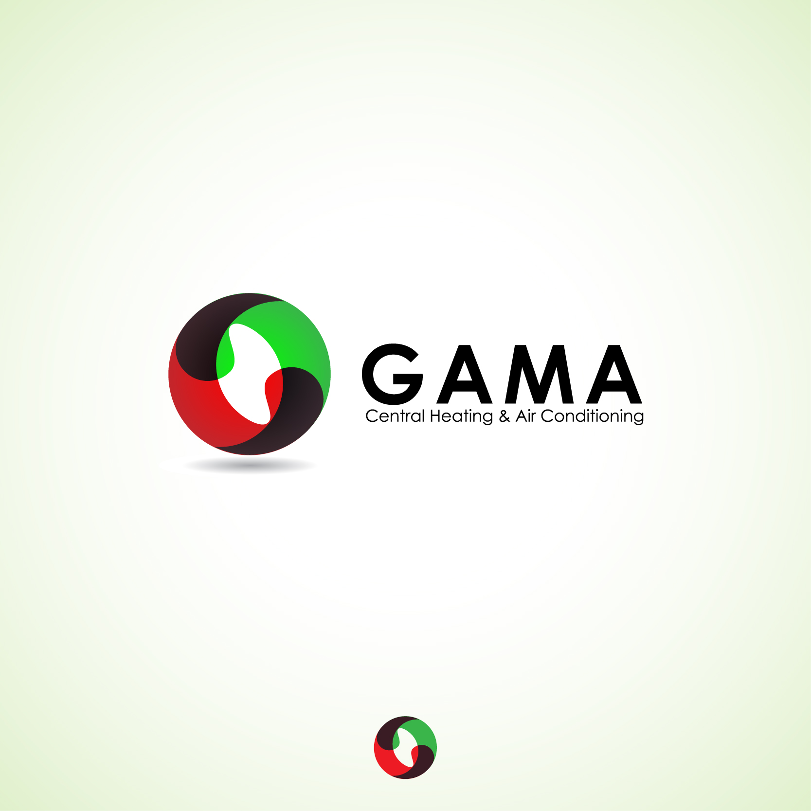 Logo Design by f!ng for Gama Central Heating & Air Conditioning | Design #28856