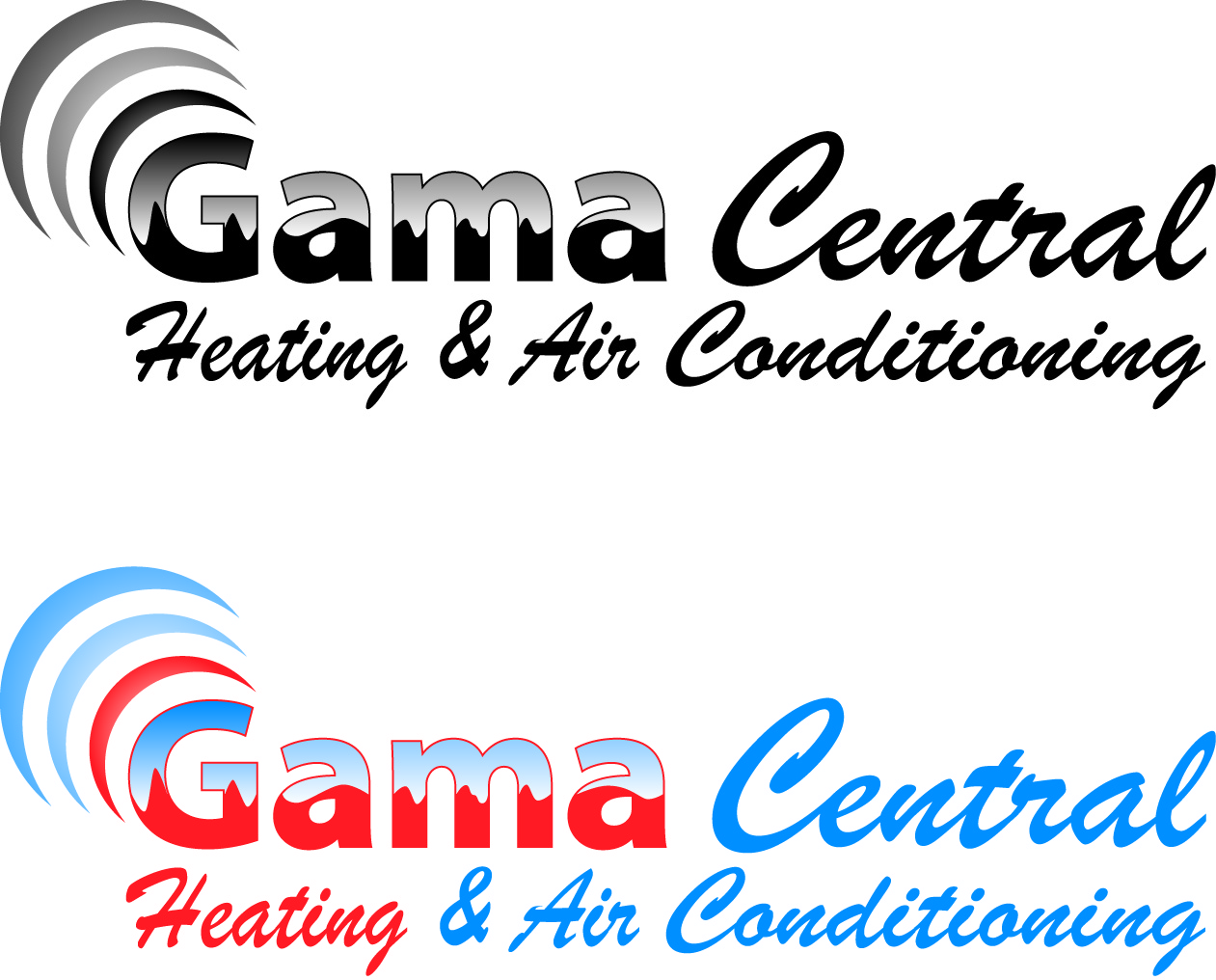 Logo Design by Steven Hall for Gama Central Heating & Air Conditioning | Design #29618