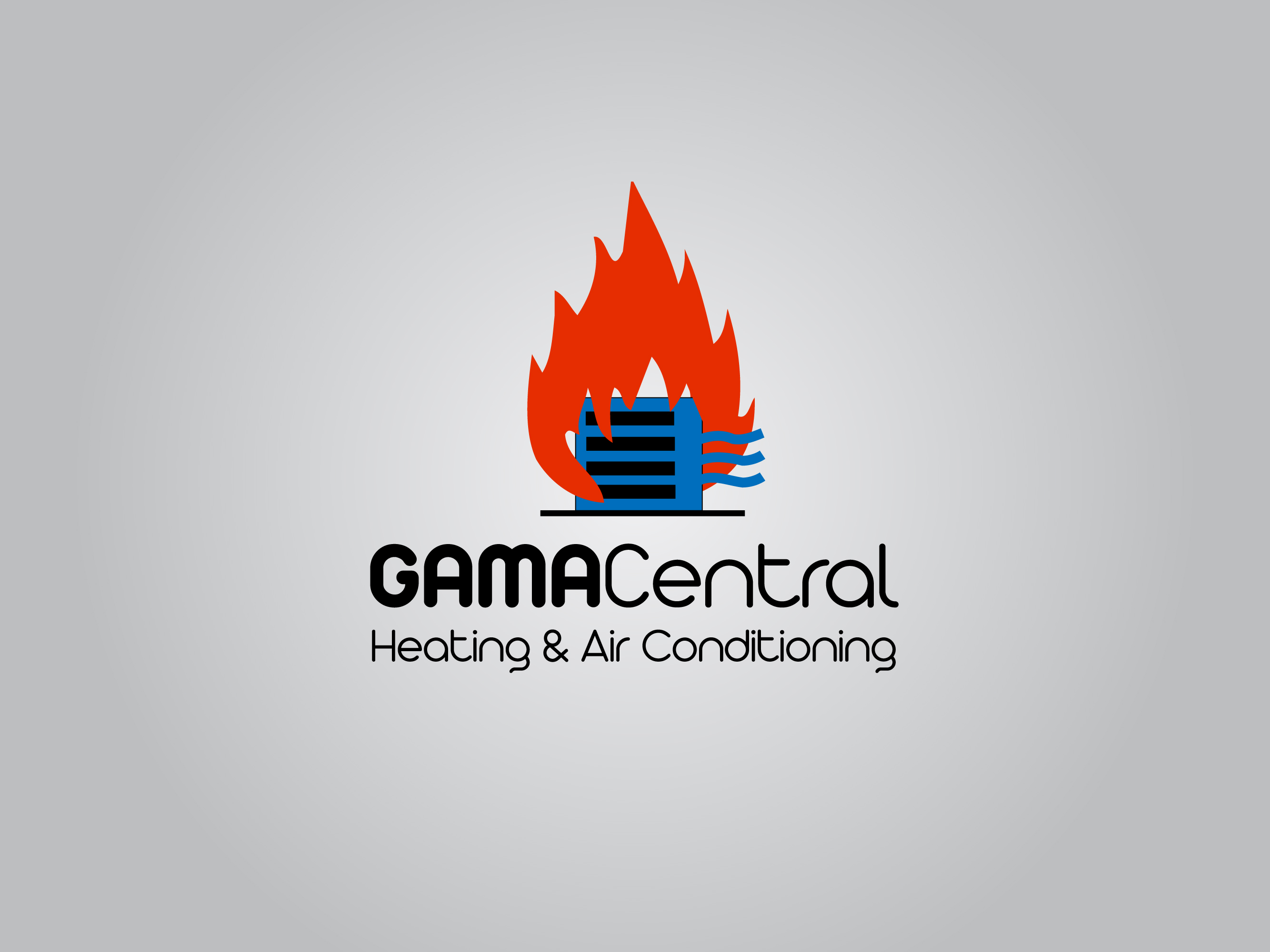 Logo Design by Alex D for Gama Central Heating & Air Conditioning | Design #29072