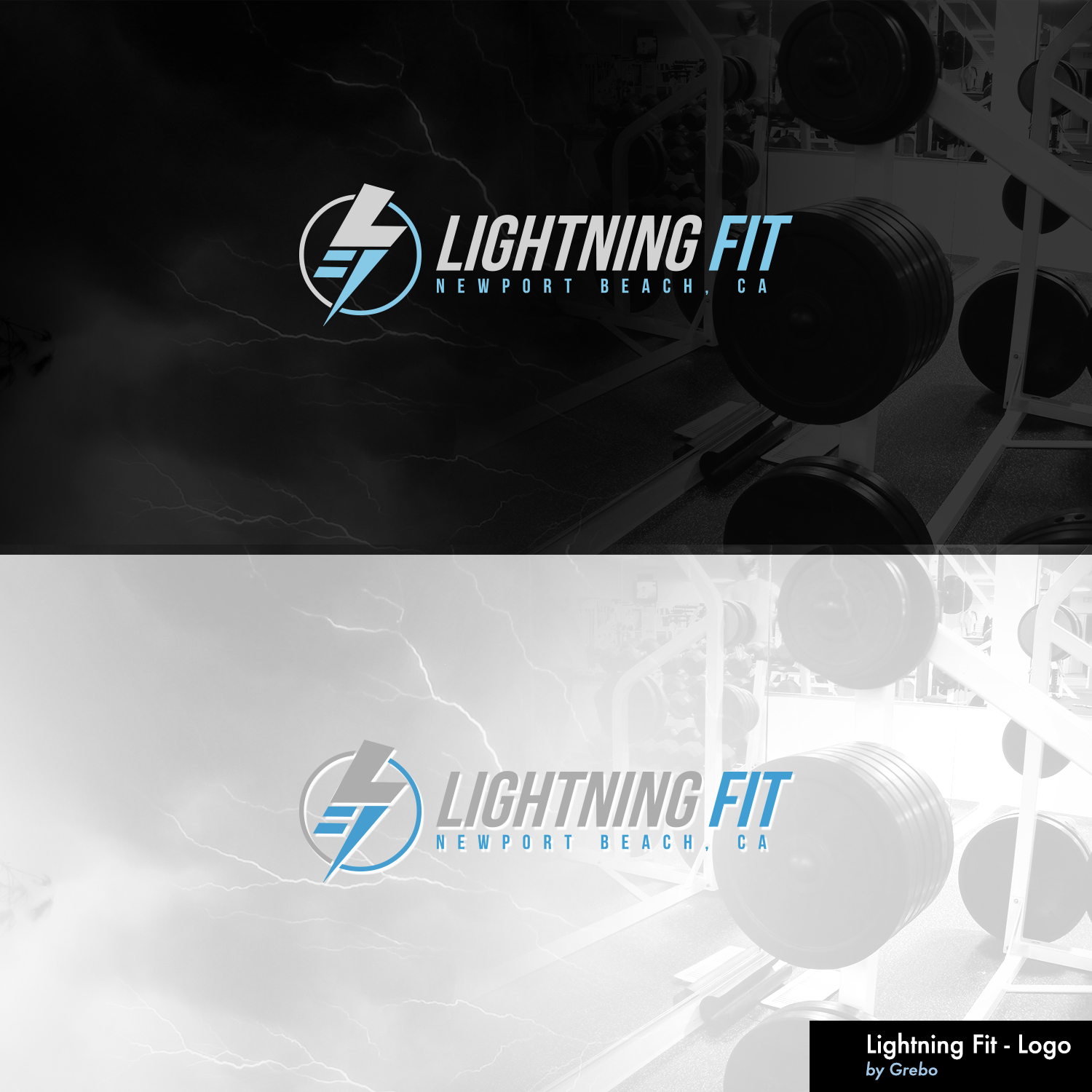 Logo Design by Grebo for Lightning Fit | Design #12281859