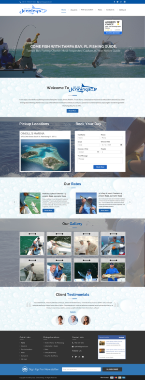 Tampa Bay fishing guide needs stunning website. | Web Design by Sbss