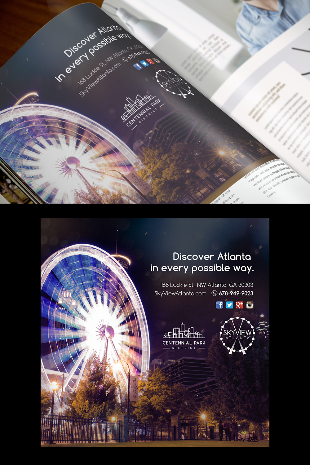 Advertisement Design by Roger Fernandez for Skyview Atlanta | Design #12264194