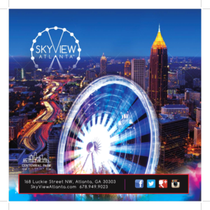 SkyView Atlanta Where Guestbook Ad for 2017 | Design Publicitaire par geepee21