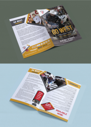 Bi Fold Brochure for #1 New Release Book - Go West, by Hall of Fame cowboy Jeremy Sparks.  | Design de Brochure par designeye