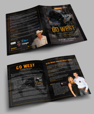 Bi Fold Brochure for #1 New Release Book - Go West, by Hall of Fame cowboy Jeremy Sparks.  | Design de Brochure par lookedaeng