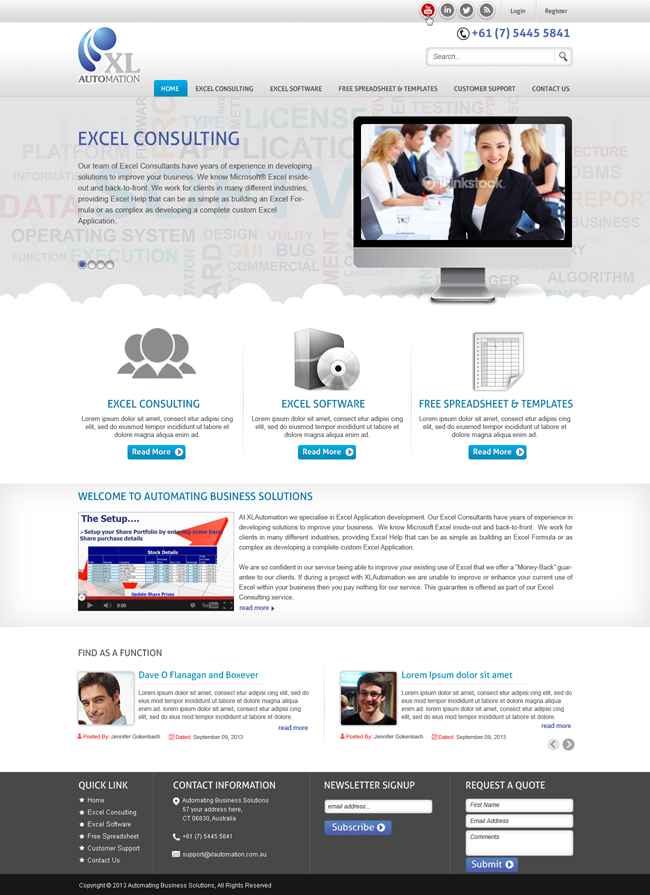 Web Design by MycroDesigns for MyOfficeInTheCloud | Design #2436749