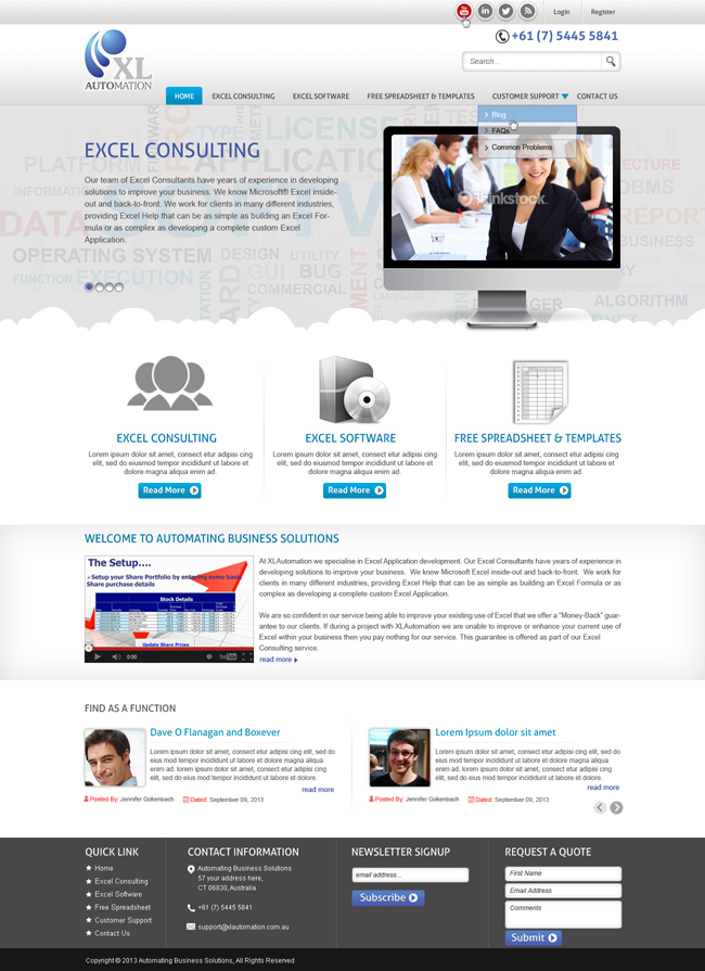 Web Design by MycroDesigns for MyOfficeInTheCloud | Design #2439504