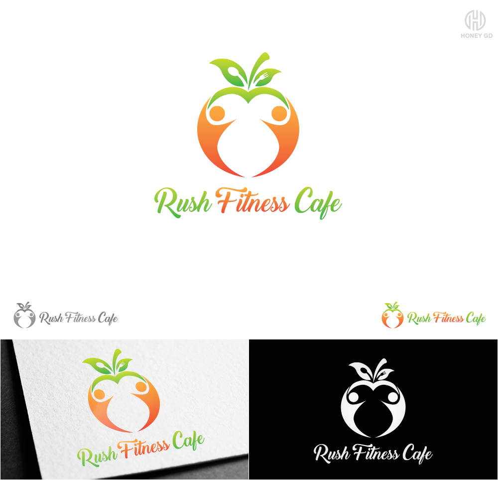 Logo Design by Honey GD for Rush Fitness Cafe | Design #12317349